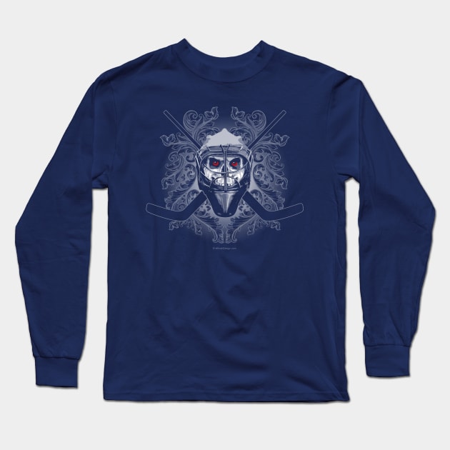 Hellish Hockey Goalie Long Sleeve T-Shirt by eBrushDesign